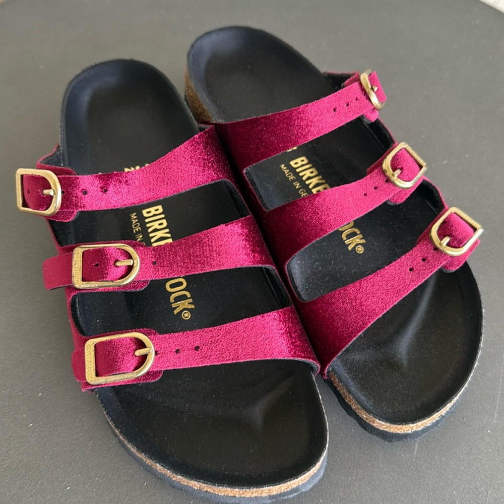 Birkenstock Florida Velvet Sandals Size 36 Narrow :  NEVER WORN!